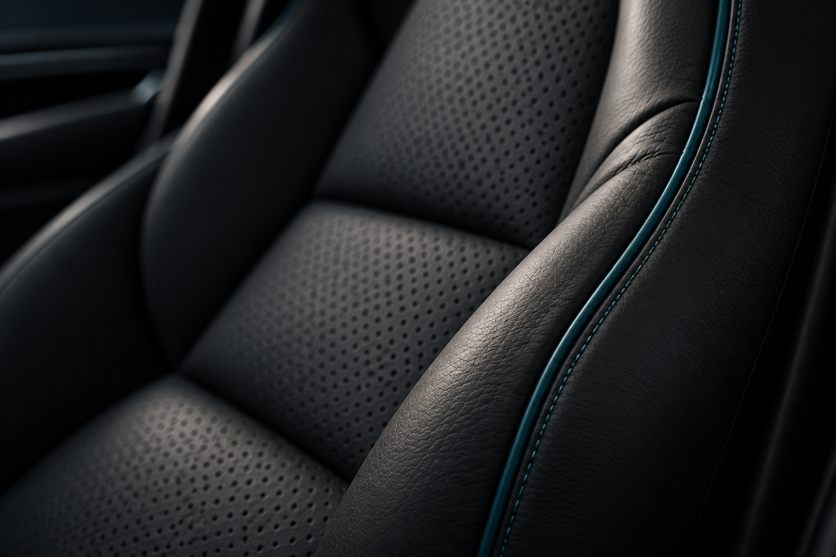 Detail eines individuell gestalteten Sportsitzes